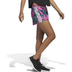 Adidas X FARM Rio Pacer 3-Stripes Shorts Dames - Pulmag/bgreen HS1197 -Fitness-Mode Winkel adidas womens x farm rio pacer 3 stripes knit shorts pulmag bgreen hs1197 4 1354982