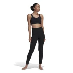 Adidas Yoga Essentials High-Waisted Tights Dames - Black HD6803 -Fitness-Mode Winkel adidas womens yoga essential 7 8 tights black hd6803 4 1239302