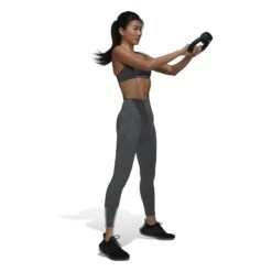 Adidas Yoga Studio 7/8-Tights Dames - Dark Grey Heather HK6614 -Fitness-Mode Winkel adidas womens yoga sto 7 8 tights dark grey heather hk6614 3 1240786