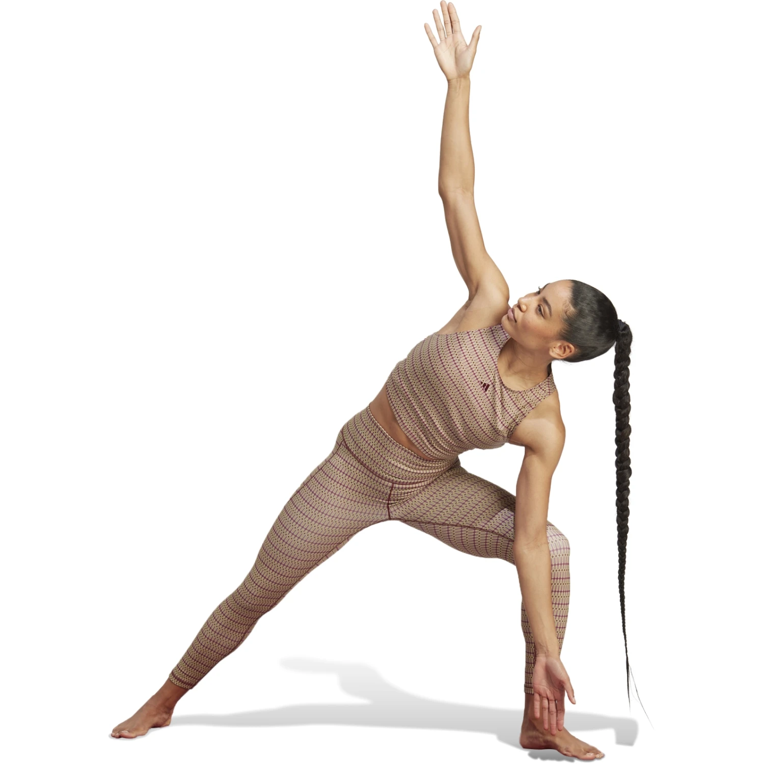 Adidas Yoga Studio Seasonal Legging Dames - Shadow Red HY2803 5 Adidas Yoga Studio Seasonal Legging Dames - Shadow Red HY2803 - Afbeelding 3