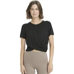 Athlecia Diamy Cross T-Shirt Dames - Zwart