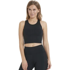 Athlecia Elinor Logo Sport-BH Dames - Zwart