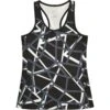 Champion Legacy Ringerback Womens Tank Top - Black Allover -Fitness-Mode Winkel champion ringerback womens tank top black allover 4 988912