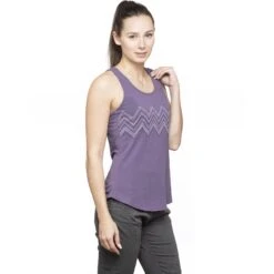 Chillaz Kauai Zigzag Ornament Tanktop Dame - Purple Melange -Fitness-Mode Winkel chillaz kauai zigzag ornament tank top women purple melange 4 1211892