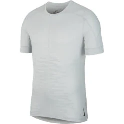 Nike Yoga T-Shirt Heren - Pure Platinum/lt Smoke Grey/black CJ4248-043