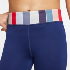 Nike One Legging Kinderen - Blue Void/track Red/washed Coral CJ7671-492 -Fitness-Mode Winkel cj7671 492 nike one older kids training tights 03 822616