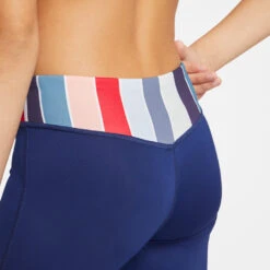 Nike One Legging Kinderen - Blue Void/track Red/washed Coral CJ7671-492 -Fitness-Mode Winkel cj7671 492 nike one older kids training tights 04 822617