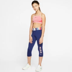 Nike One Legging Kinderen - Blue Void/track Red/washed Coral CJ7671-492 -Fitness-Mode Winkel cj7671 492 nike one older kids training tights 06 822619
