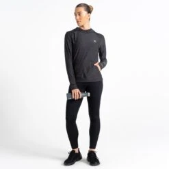 Dare 2b Sprint City Dames Hoodie - 800 Zwart -Fitness-Mode Winkel dare 2b sprint city women hoodie 800 black 6 1532417