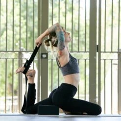 Gaiam Block & Strap Combo - Black -Fitness-Mode Winkel gaiam block strap combo 05 63248 05 1071069