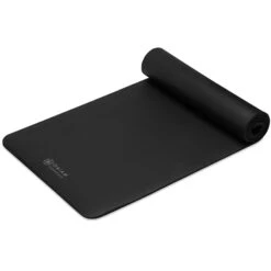 Gaiam Essentials Fitness Mat & Sling (10mm) - Black