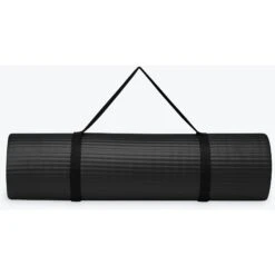 Gaiam Essentials Fitness Mat & Sling (10mm) - Black -Fitness-Mode Winkel gaiam essentials fitnessmat 10mm black 05 63319 04 1329289