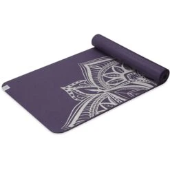 Gaiam Premium Metallic Yoga Mat (6mm) - Aubergine Medallion