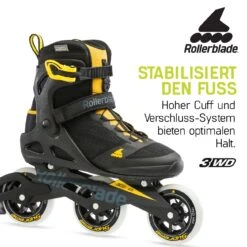 Rollerblade Macroblade 100 3WD - Men Fitness Inline Skates - Black/saffron Yellow 24 Rollerblade Macroblade 100 3WD - Men Fitness Inline Skates - Black/saffron Yellow -Fitness-Mode Winkel macroblade 100 3wd 10 1255334
