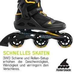Rollerblade Macroblade 100 3WD - Men Fitness Inline Skates - Black/saffron Yellow 22 Rollerblade Macroblade 100 3WD - Men Fitness Inline Skates - Black/saffron Yellow -Fitness-Mode Winkel macroblade 100 3wd 8 1255332