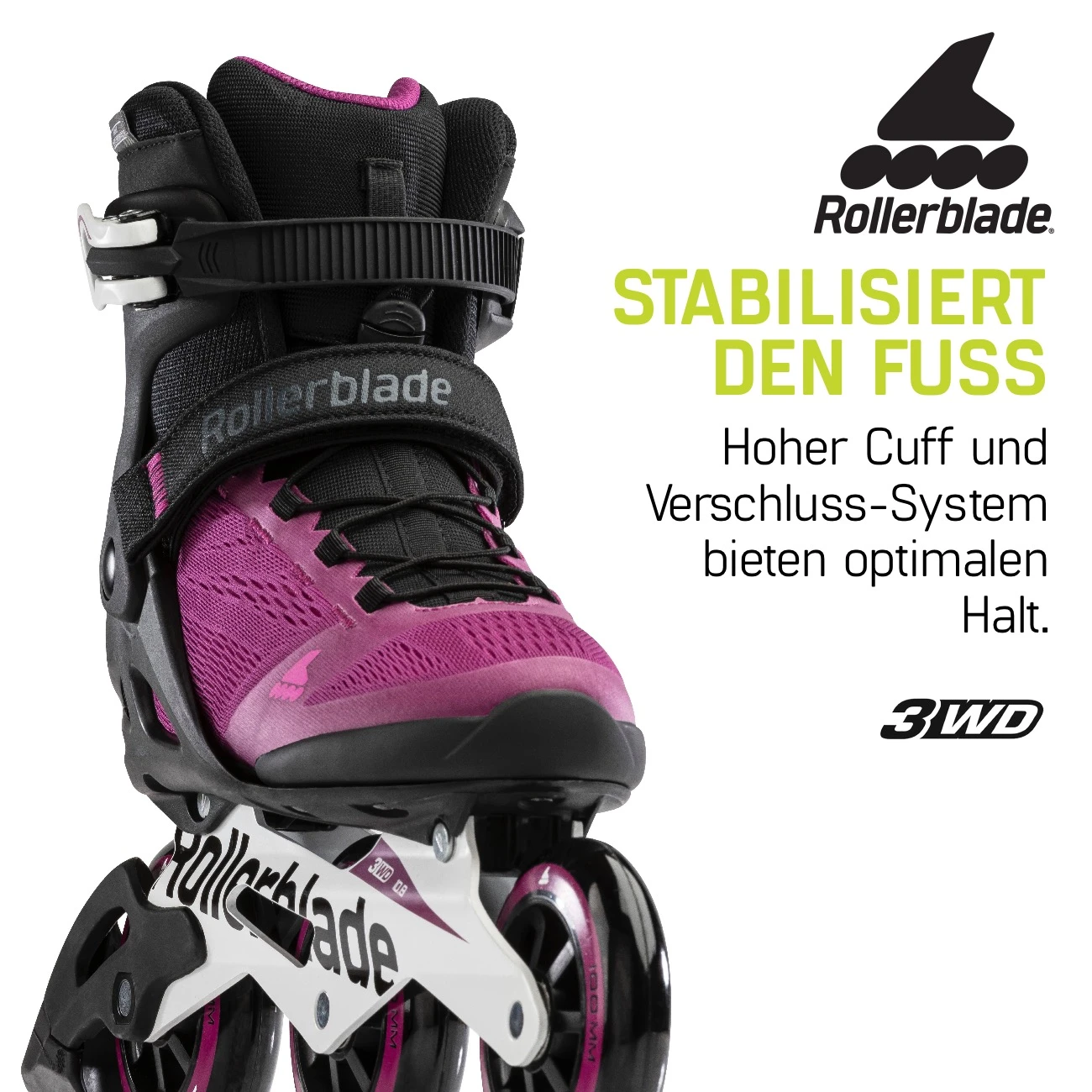 Rollerblade Macroblade 100 3WD W - Women Fitness Inline Skates - Purple/black 11 Rollerblade Macroblade 100 3WD W - Women Fitness Inline Skates - Purple/black - Afbeelding 10