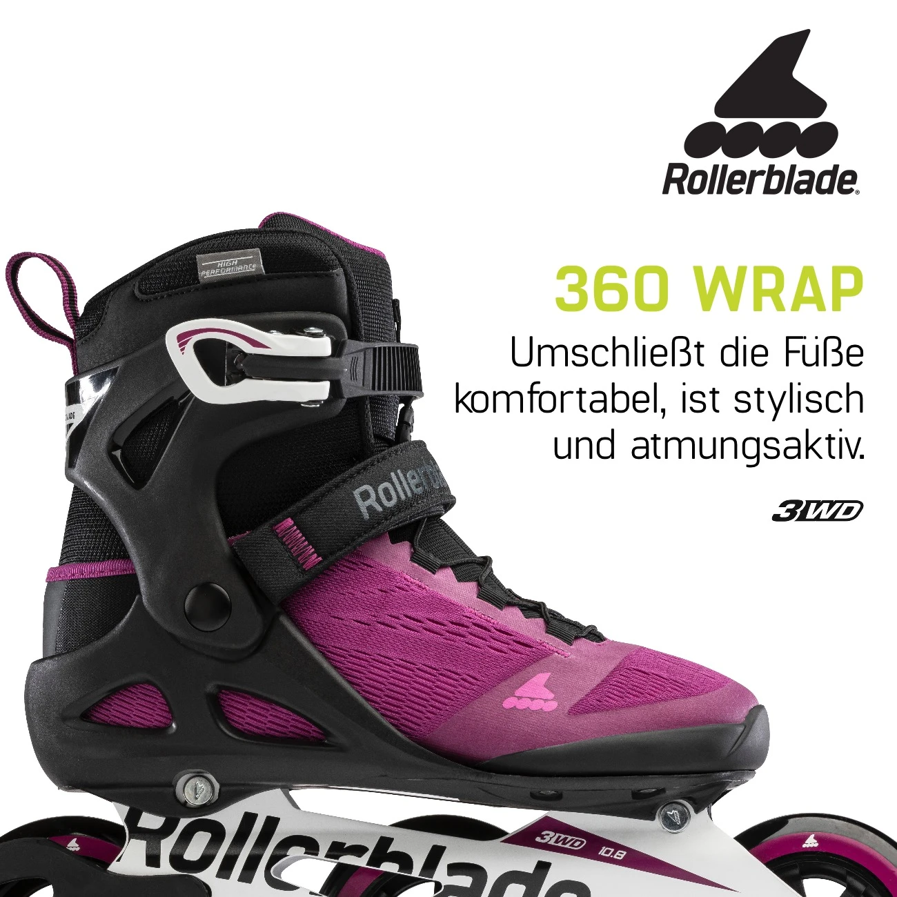 Rollerblade Macroblade 100 3WD W - Women Fitness Inline Skates - Purple/black 12 Rollerblade Macroblade 100 3WD W - Women Fitness Inline Skates - Purple/black - Afbeelding 11
