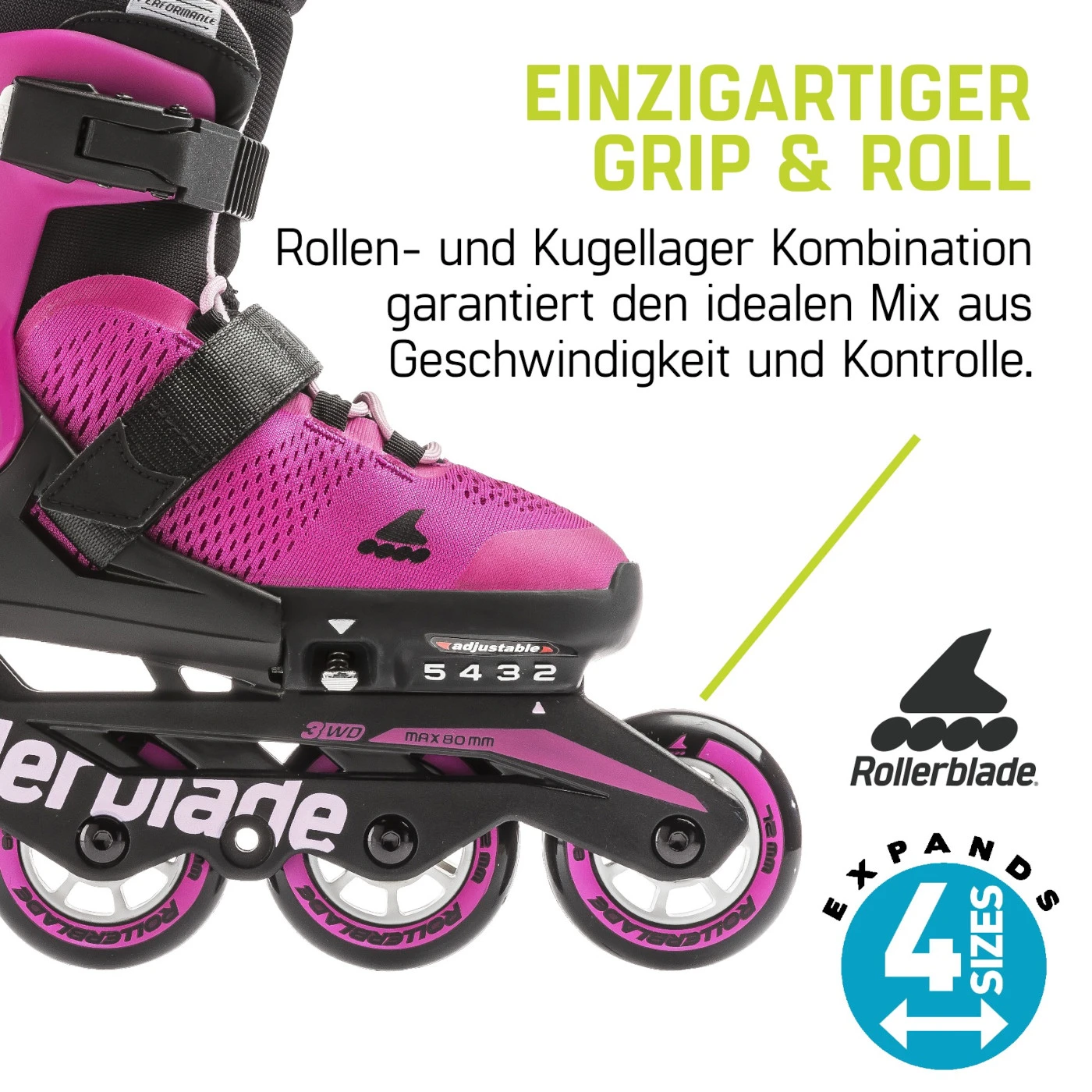 Rollerblade Microblade - Kids Inline Skates - Aqua/black 16 Rollerblade Microblade - Kids Inline Skates - Aqua/black - Afbeelding 14