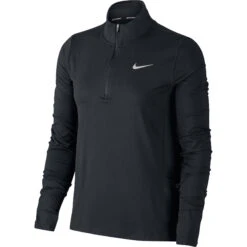 Nike T-Shirt Met Lange Mouwen En 1/2 Ritssluiting Dames - Black/reflectivity CU3220-010