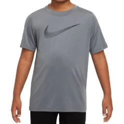 Nike Dri-FIT Trainingsshirt Kinderen - Smoke Grey/black DM8535-084
