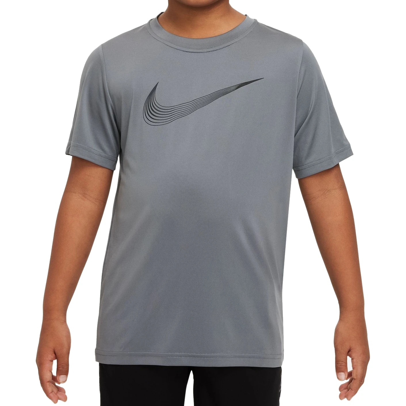 Nike Dri-FIT Trainingsshirt Kinderen - Smoke Grey/black DM8535-084 3 Nike Dri-FIT Trainingsshirt Kinderen - Smoke Grey/black DM8535-084
