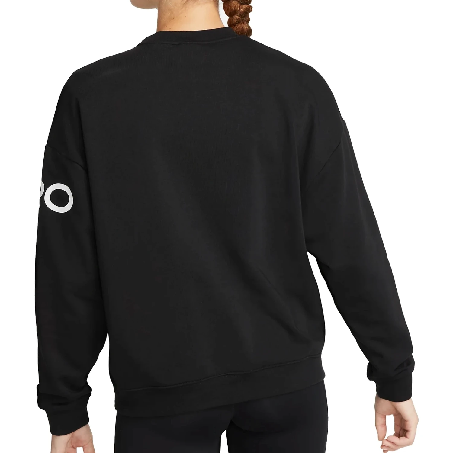 Nike Dri-FIT Get Fit French-Terry Sweatshirt Dames - Black/iron Grey/white DX0074-010 4 Nike Dri-FIT Get Fit French-Terry Sweatshirt Dames - Black/iron Grey/white DX0074-010 - Afbeelding 2