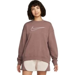 Nike Dri-FIT Get Fit Graphic Essential Sweatshirt Dames - Plum Eclipse/white DQ5542-291