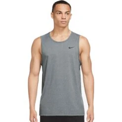 Nike Dri-FIT UV Hyverse T-Shirt Fitness Heren - Smoke Grey/htr/black DV9841-097