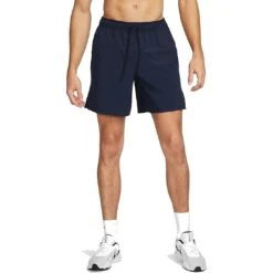 Nike Dri-FIT Unlined Woven Korte Broek 7" Heren - Obsidian/black/obsidian DV9340-451 -Fitness-Mode Winkel nike dri fit mens 7 unlined woven fitness shorts obsidian black obsidian dv9340 451 2 1415612