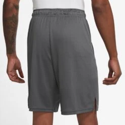Nike Dri-Fit Knit Trainingsshorts Heren - Iron Grey/black DD1887-068 -Fitness-Mode Winkel nike dri fit mens knit training shorts iron grey black dd1887 068 3 1232700