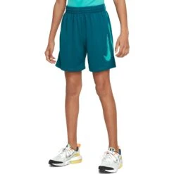 Nike Dri-FIT Multisport Graphic Korte Broek Kinderen - Geode Teal/clear Jade Ii/clear DX5361-381 -Fitness-Mode Winkel nike dri fit multisport graphic kids shorts geode teal clear jade ii clear dx5361 381 1 1528844