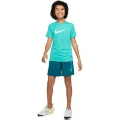 Nike Dri-FIT Multisport Graphic Korte Broek Kinderen - Geode Teal/clear Jade Ii/clear DX5361-381 -Fitness-Mode Winkel nike dri fit multisport graphic kids shorts geode teal clear jade ii clear dx5361 381 3 1528842