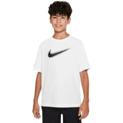 Nike Dri-FIT Multi+ Trainingsshirt Kinderen - Wit/zwart DX5386-101