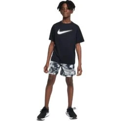 Nike Dri-FIT Multi+ Trainingsshirt Kinderen - Zwart/wit DX5386-010 -Fitness-Mode Winkel nike dri fit multisport kids shortsleeve shirt black white dx5386 010 1 1425191