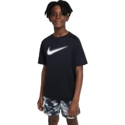 Nike Dri-FIT Multi+ Trainingsshirt Kinderen - Zwart/wit DX5386-010