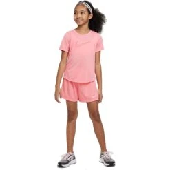 Nike Dri-Fit One Shirt Kinderen - Coral Chalk/sea Coral DD7639-611 -Fitness-Mode Winkel nike dri fit one big kids short sleeve top coral chalk sea coral dd7639 611 2 1476911