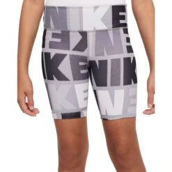 Nike Dri-FIT One Biker-Short Voor Kinderen - Lite Smoke Grey/black/white DZ4623-077