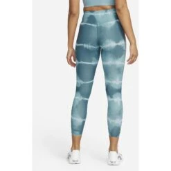 Nike Dri-FIT One Luxe Trainings-Leggings Dames - Ash Green/rush Orange/clear DM7619-058 -Fitness-Mode Winkel nike dri fit one luxe women s mid rise printed training leggings ash green rush orange clear dm7619 058 1 1221009