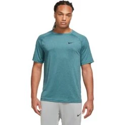 Nike Dri-FIT Ready Fitness T-Shirt Heren - Mineral Teal/heather/black DV9815-379
