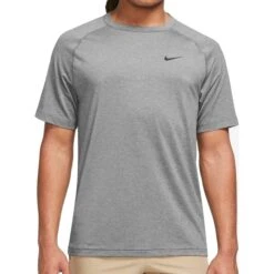 Nike Dri-FIT Ready Fitness T-Shirt Heren - Smoke Grey/heather/black DV9815-084