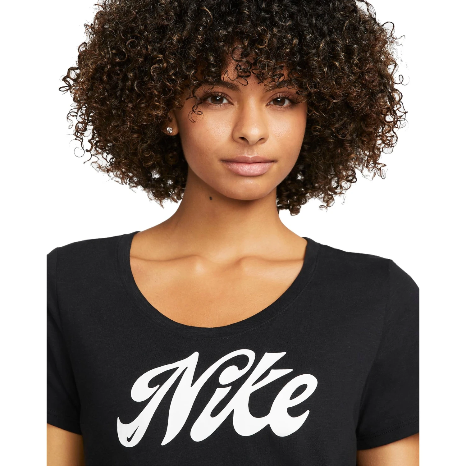 Nike Dri-FIT Script T-Shirt Dames - Zwart FD2986-010 5 Nike Dri-FIT Script T-Shirt Dames - Zwart FD2986-010 - Afbeelding 3