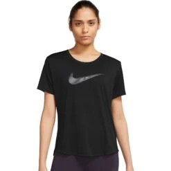 Nike Dri-FIT Swoosh Shirt Dames - Black/cool Grey FB4696-010