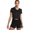 Nike Dri-FIT T-Shirt Dames - Black/reflective Silver DX0314-010 -Fitness-Mode Winkel nike dri fit womens short sleeve top black reflective silver dx0314 010 4 1425068