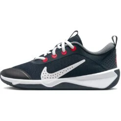 Nike Omni Multi-Court Indoorschoenen Kinderen - Dark Obsidian/smoke Grey/bright Crimson/white DM9027-402