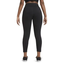 Nike One Legging Met Halfhoge Taille Voor Dames - Black/white DD0252-010 -Fitness-Mode Winkel nike one damen leggings black white dd0252 010 5 918885