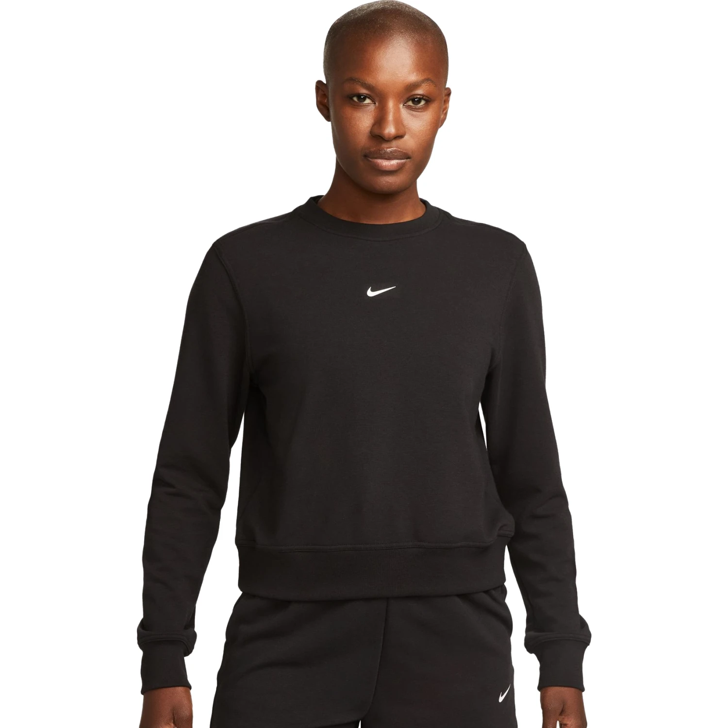 Nike One Dri-FIT Crew-Neck LBR Sweatshirt Dames - Black/white FB5125-010 3 Nike One Dri-FIT Crew-Neck LBR Sweatshirt Dames - Black/white FB5125-010