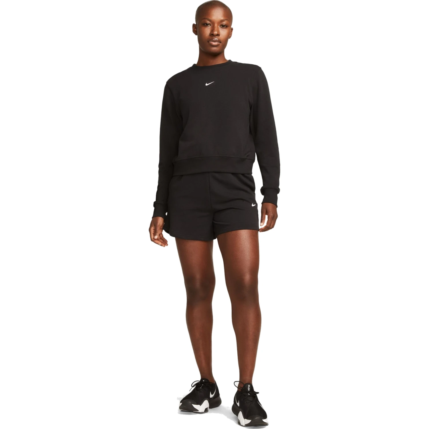 Nike One Dri-FIT Crew-Neck LBR Sweatshirt Dames - Black/white FB5125-010 5 Nike One Dri-FIT Crew-Neck LBR Sweatshirt Dames - Black/white FB5125-010 - Afbeelding 3