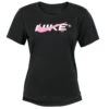 Nike Dri-FIT One Hybrid T-Shirt Dames - Zwart DX0094-010 -Fitness-Mode Winkel nike one dri fit hybrid womens short sleeve top black dx0094 010 1428797