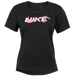 Nike Dri-FIT One Hybrid T-Shirt Dames - Zwart DX0094-010