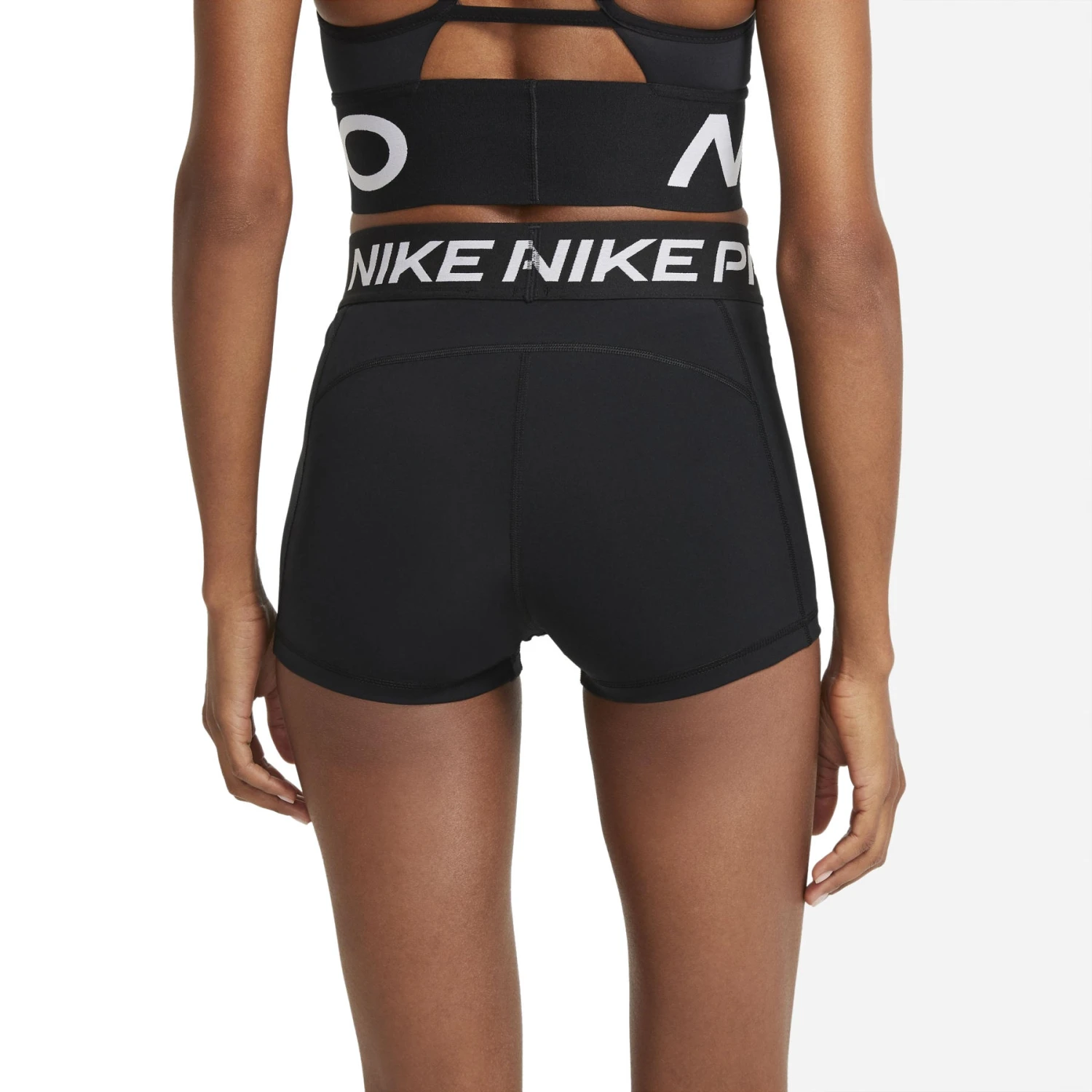 Nike Pro 3" Korte Broek Dames - Zwart/wit CZ9857-010 5 Nike Pro 3" Korte Broek Dames - Zwart/wit CZ9857-010 - Afbeelding 4